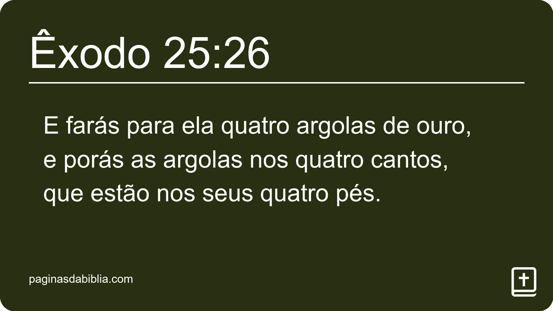 Êxodo 25:26