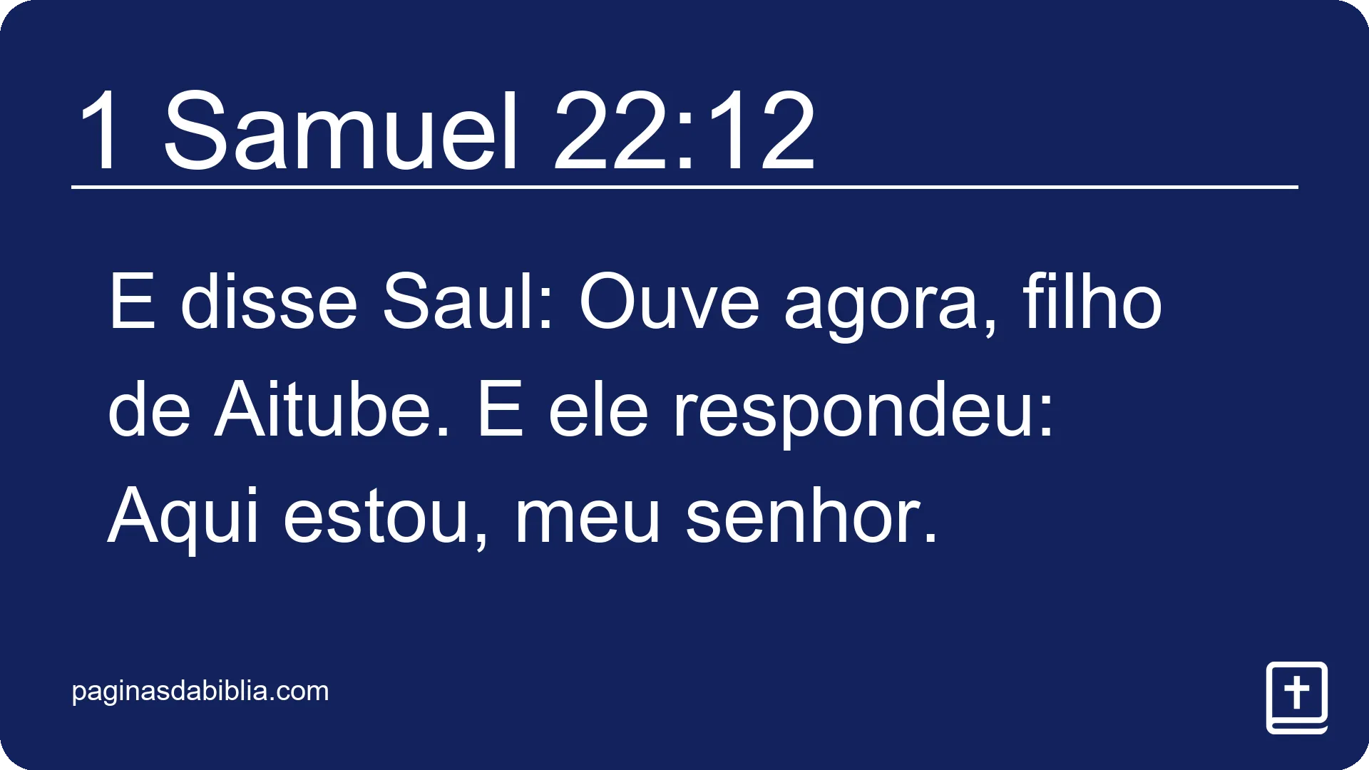 1 Samuel 22:12