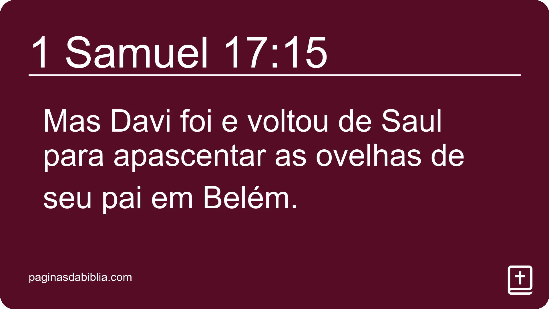 1 Samuel 17:15