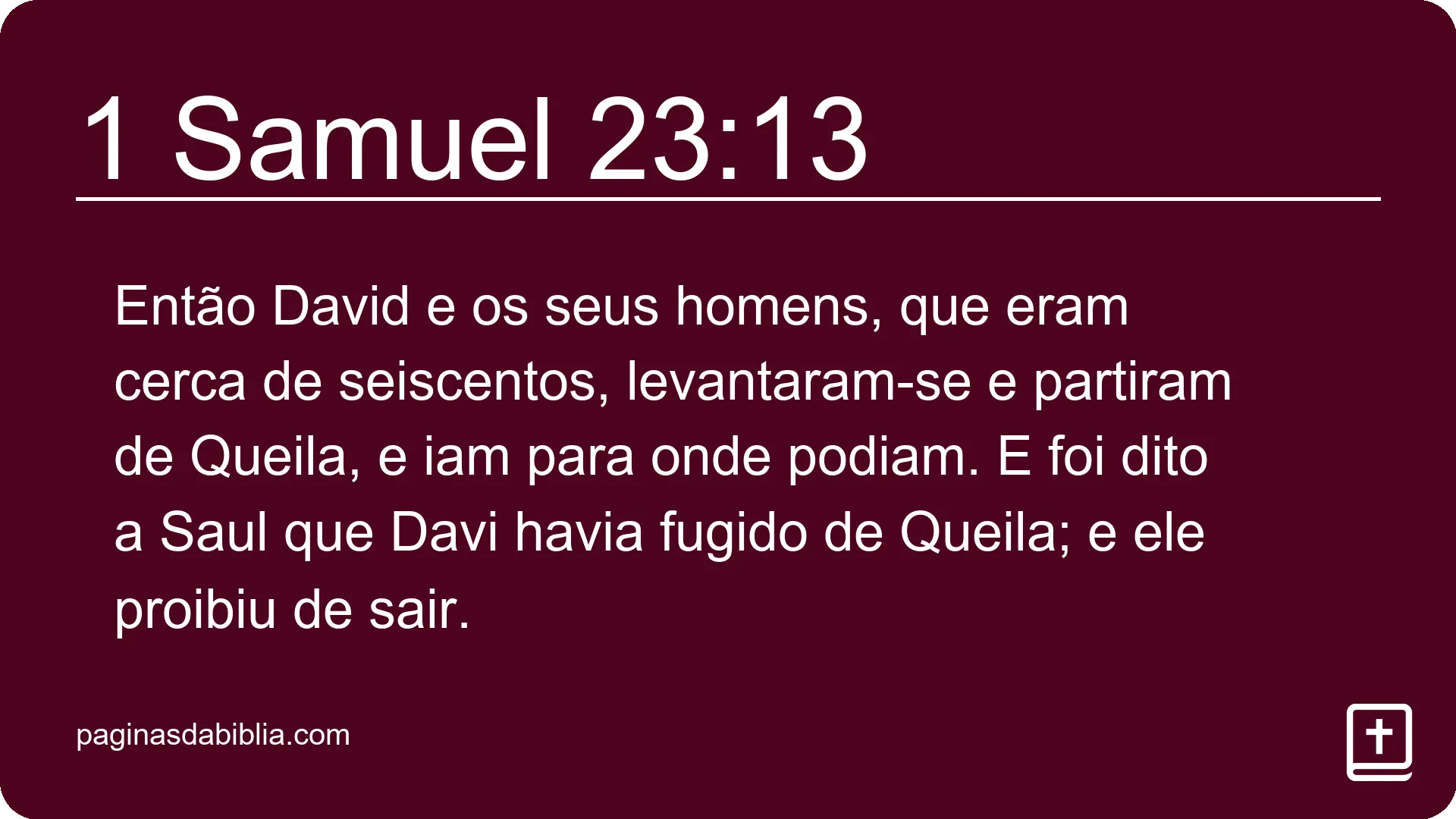 1 Samuel 23:13