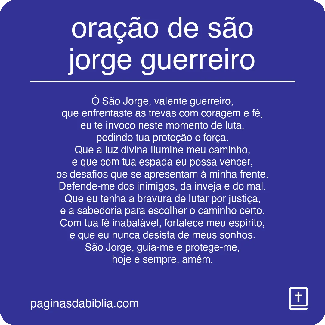 oração de são jorge guerreiro