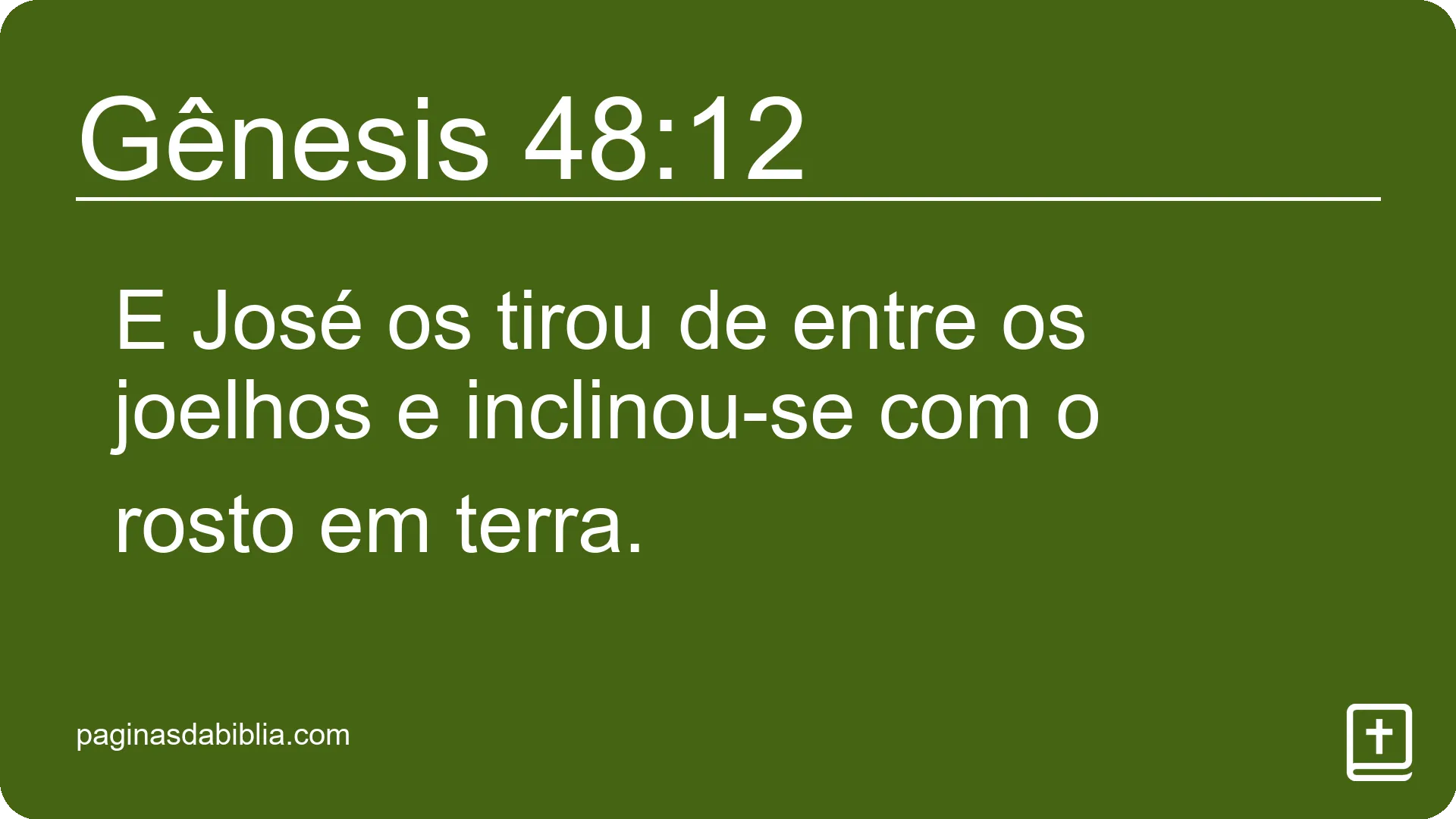 Gênesis 48:12