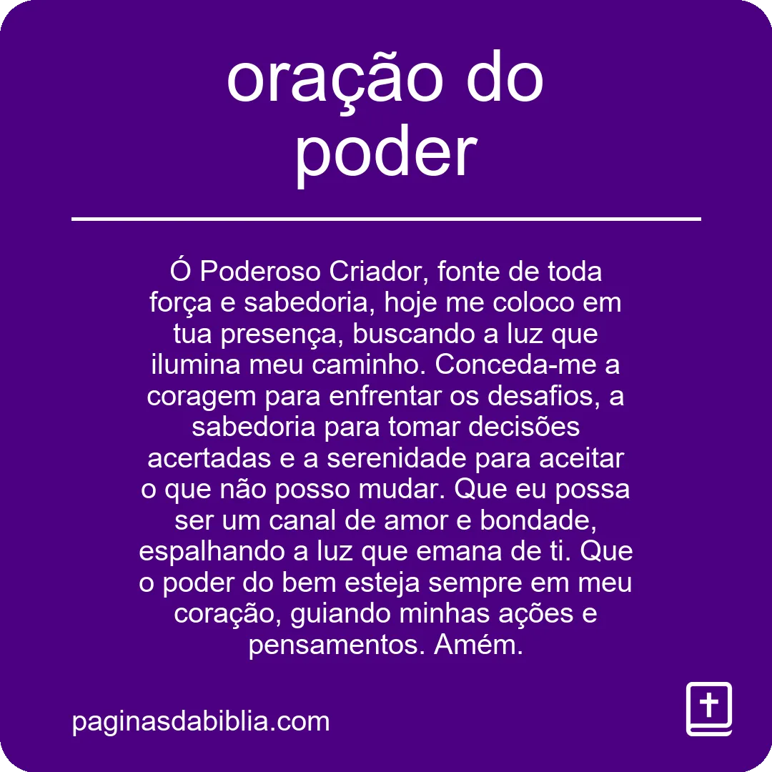 oração do poder