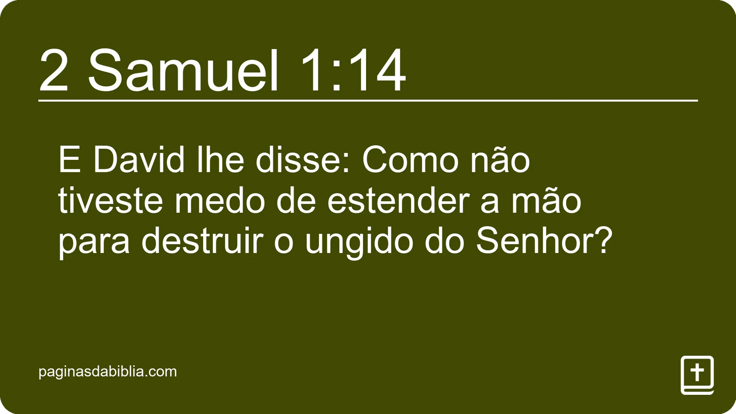 2 Samuel 1:14