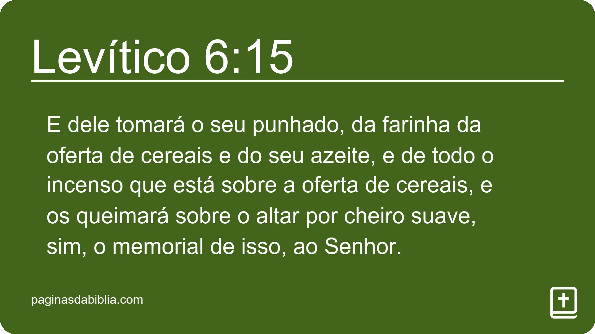 Levítico 6:15