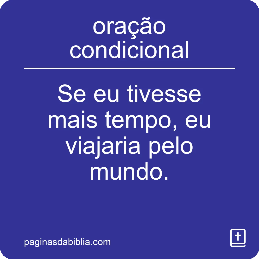 oração condicional