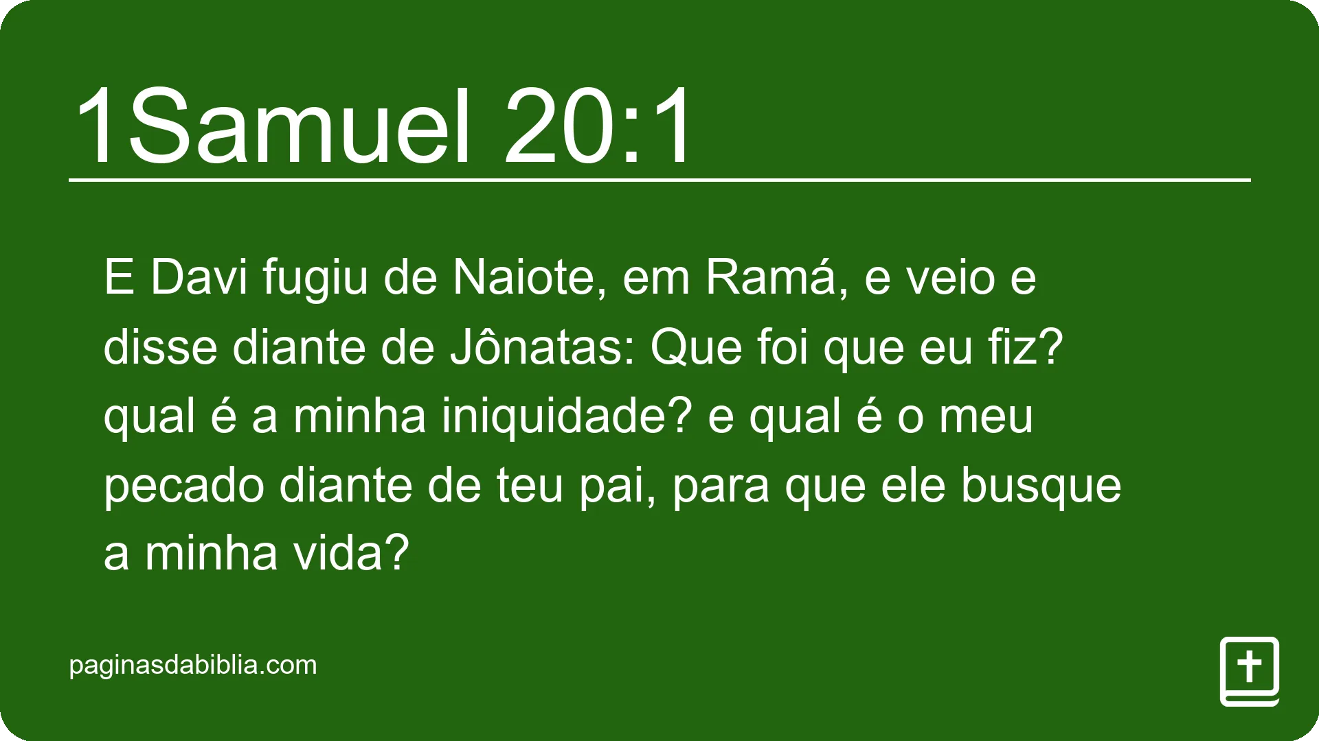 1Samuel 20:1