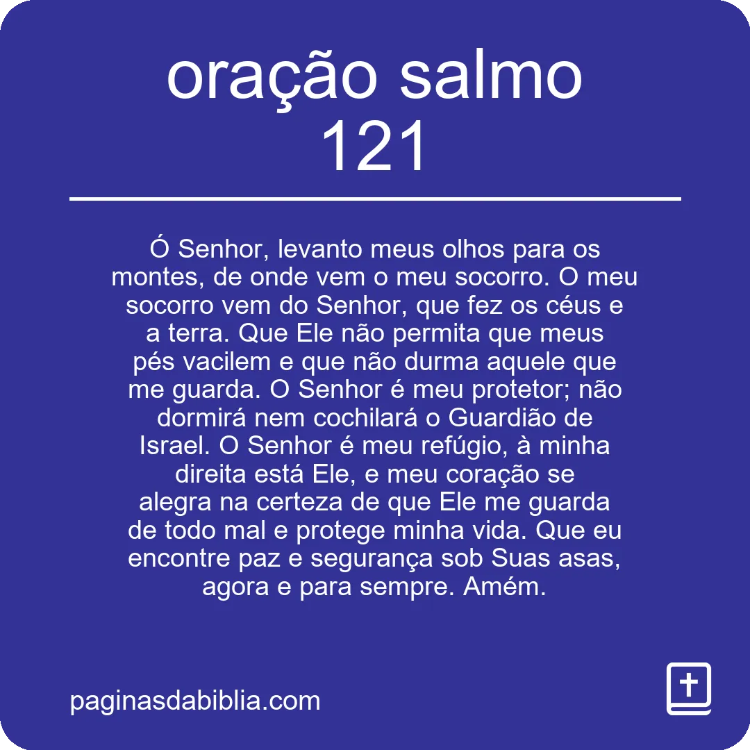 oração salmo 121