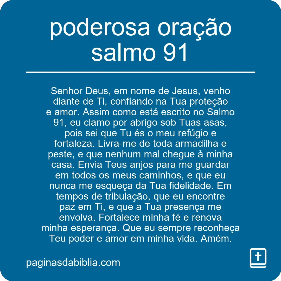 poderosa oração salmo 91