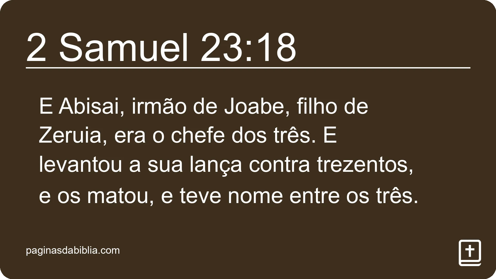 2 Samuel 23:18