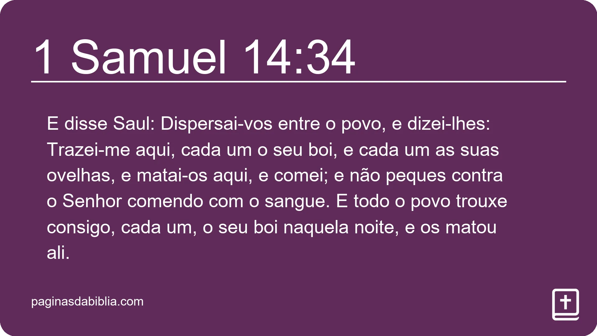 1 Samuel 14:34