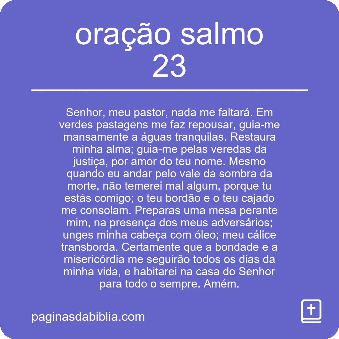 oração salmo 23