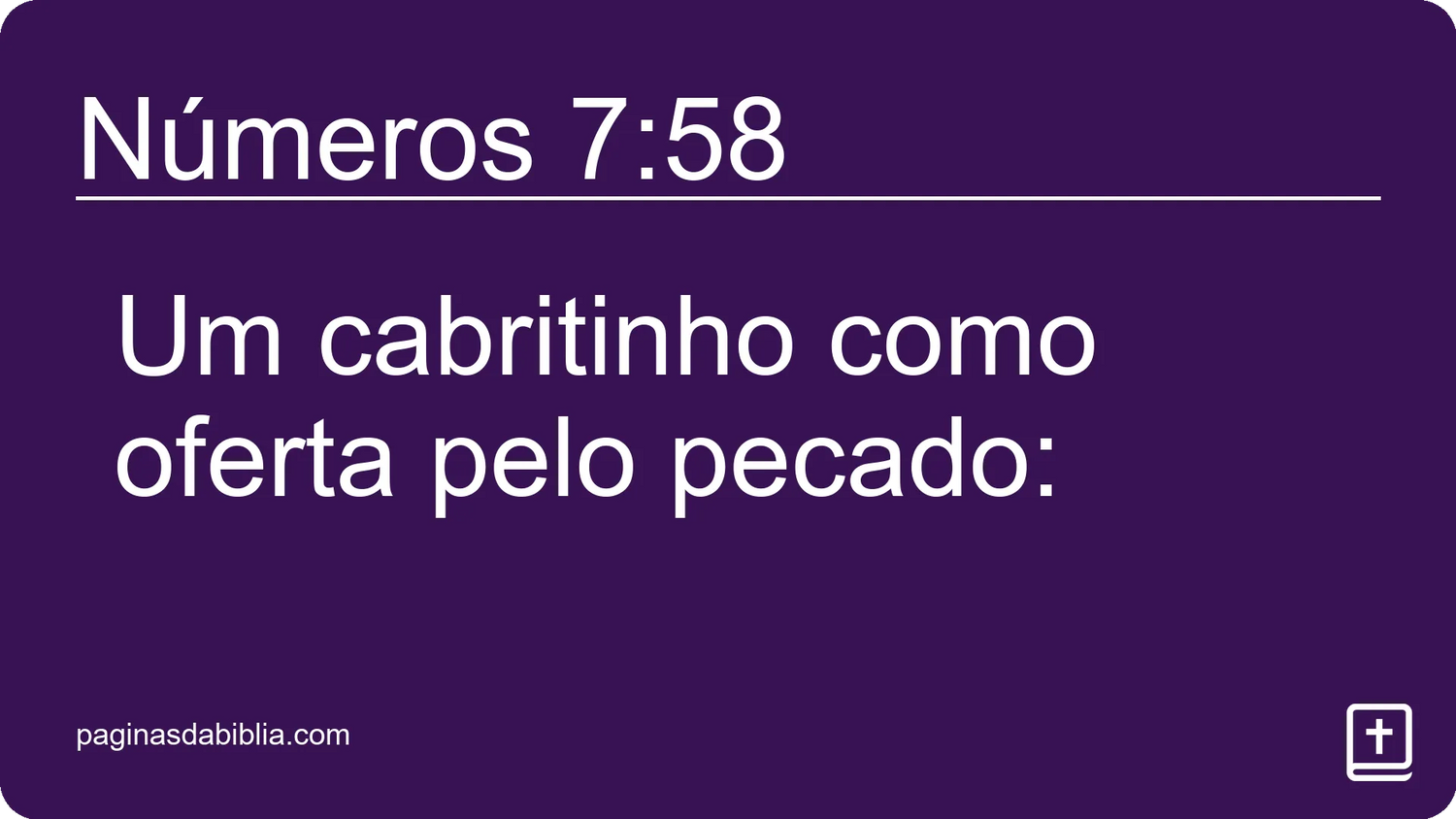 Números 7:58