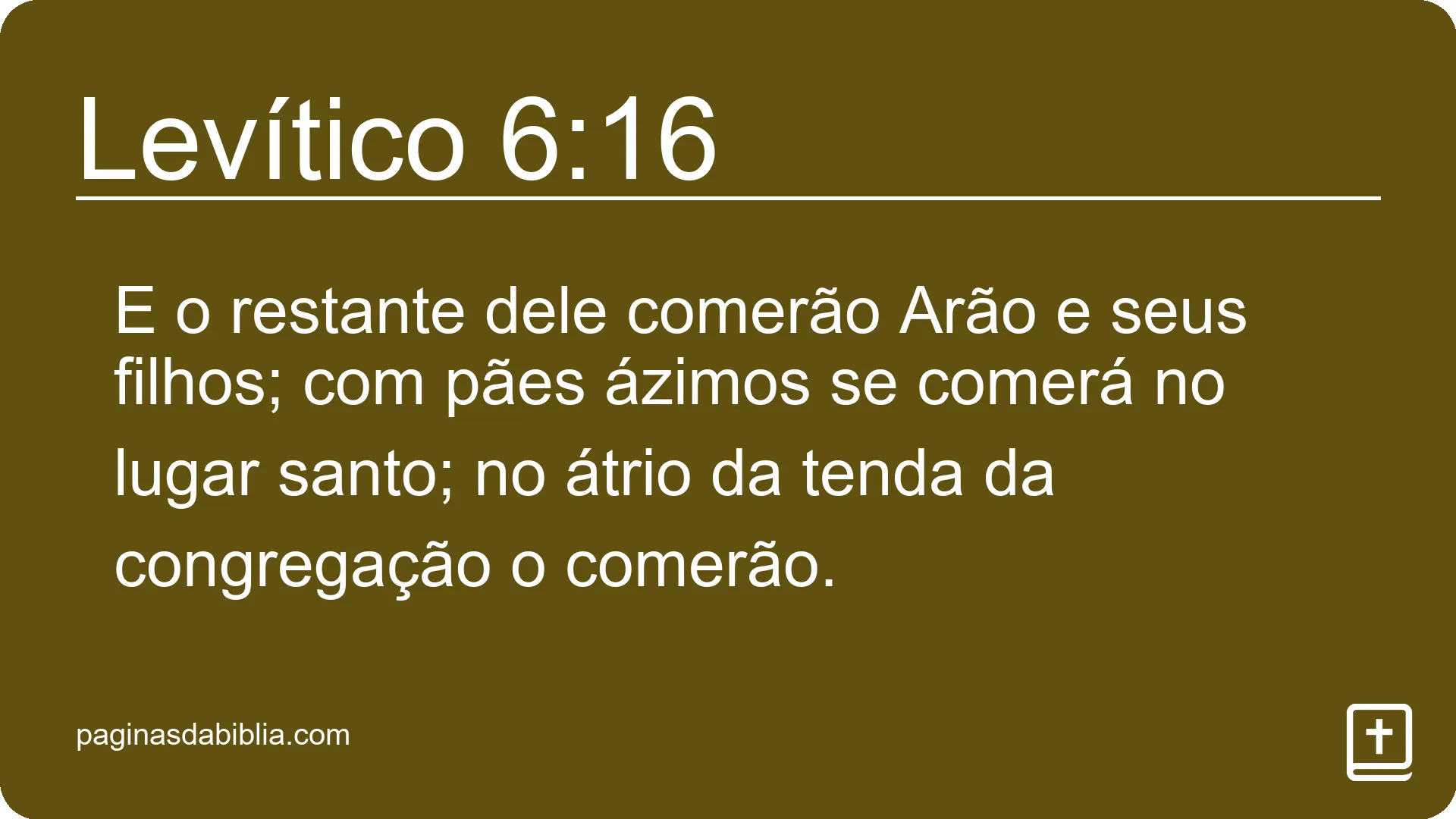 Levítico 6:16