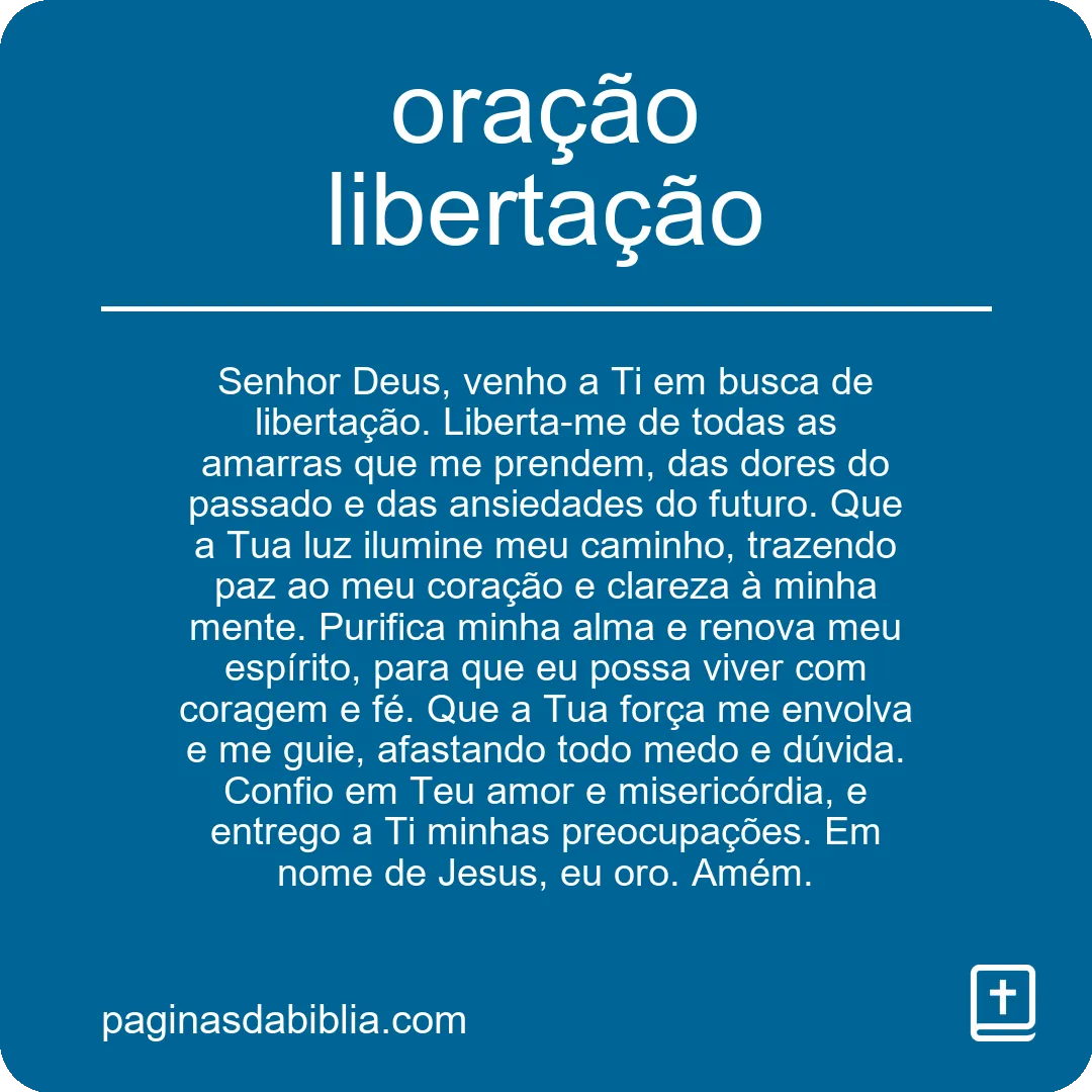 oração libertação