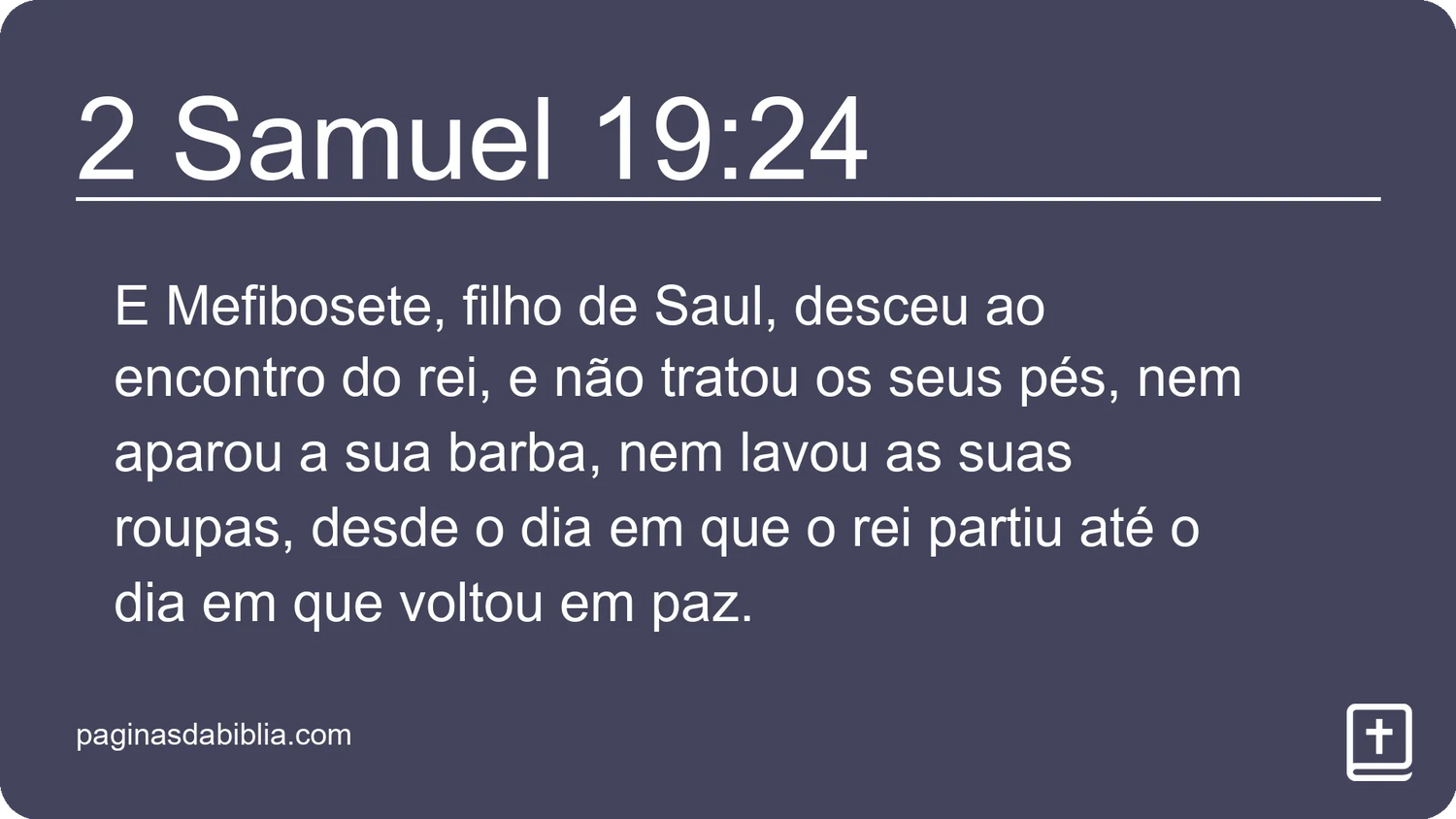 2 Samuel 19:24