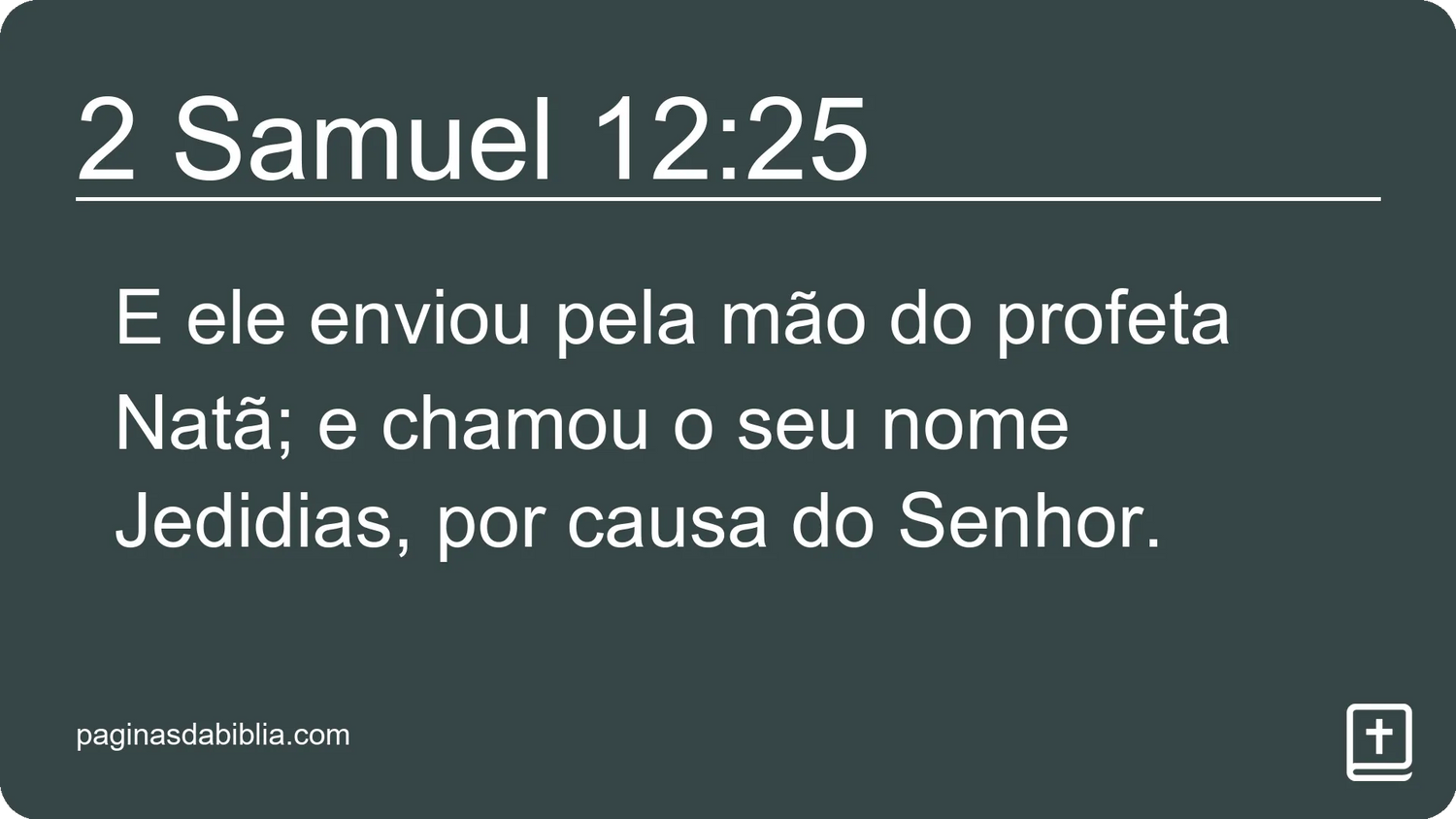 2 Samuel 12:25