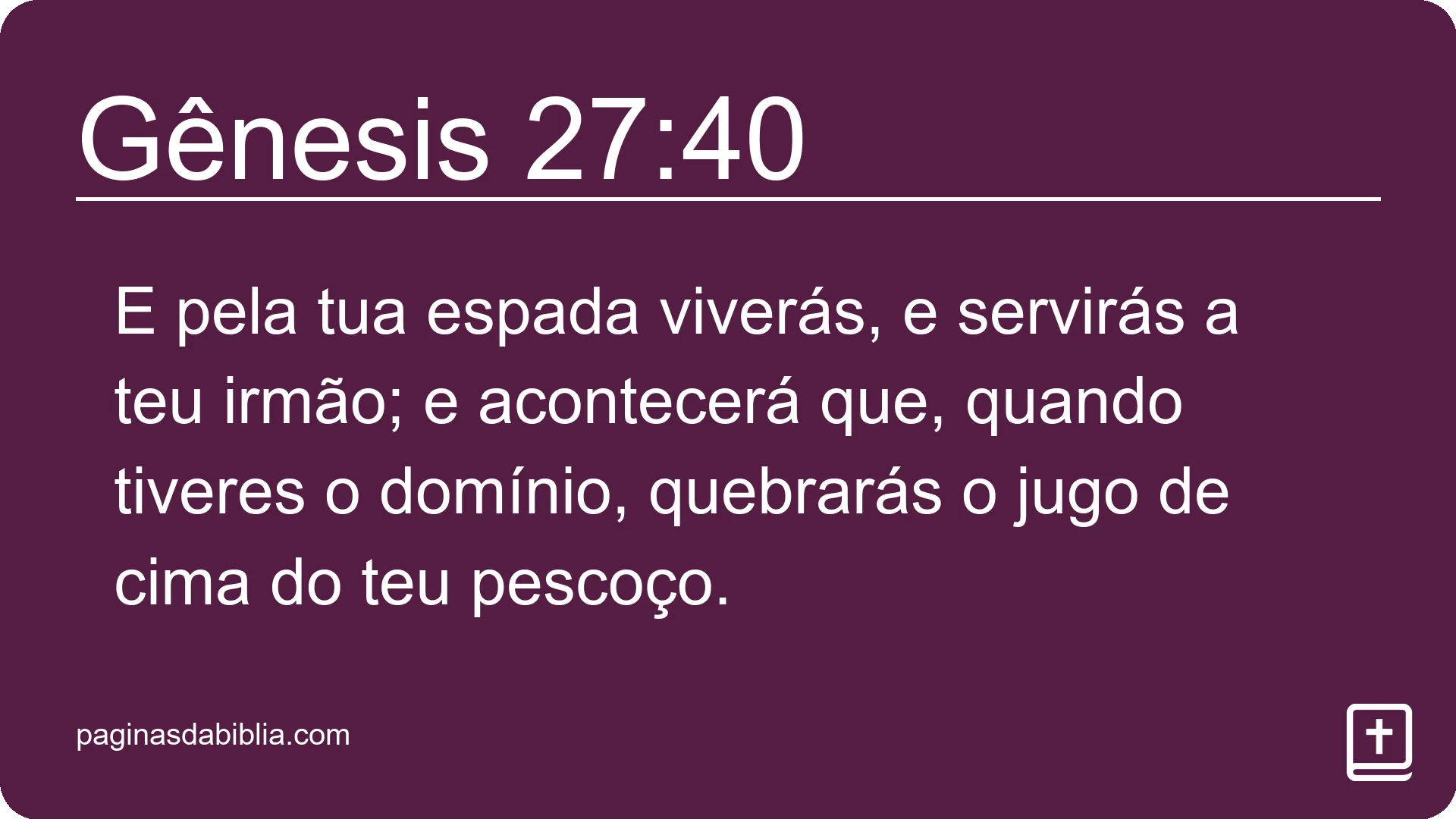 Gênesis 27:40