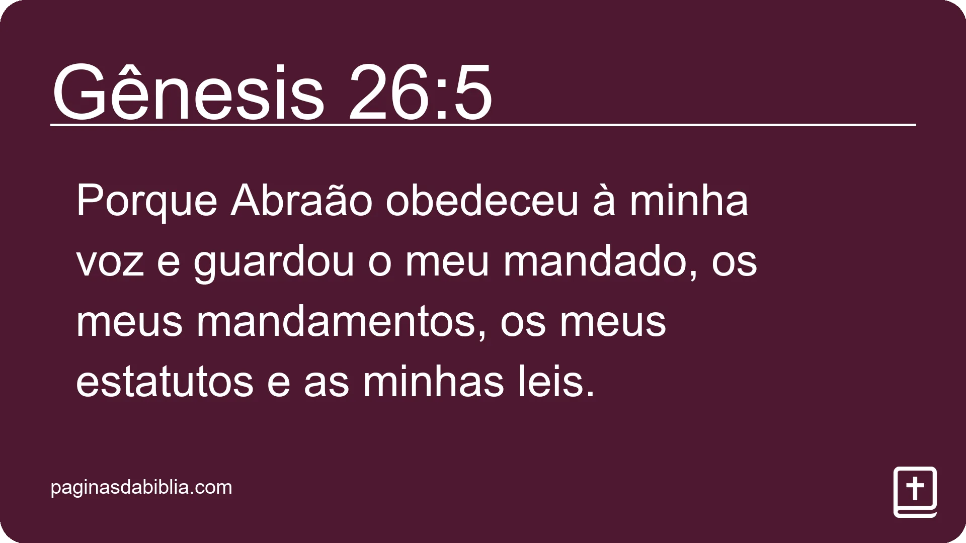 Gênesis 26:5