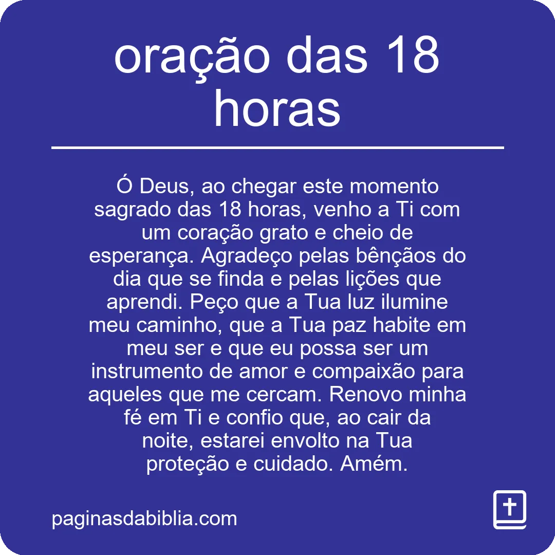 oração das 18 horas