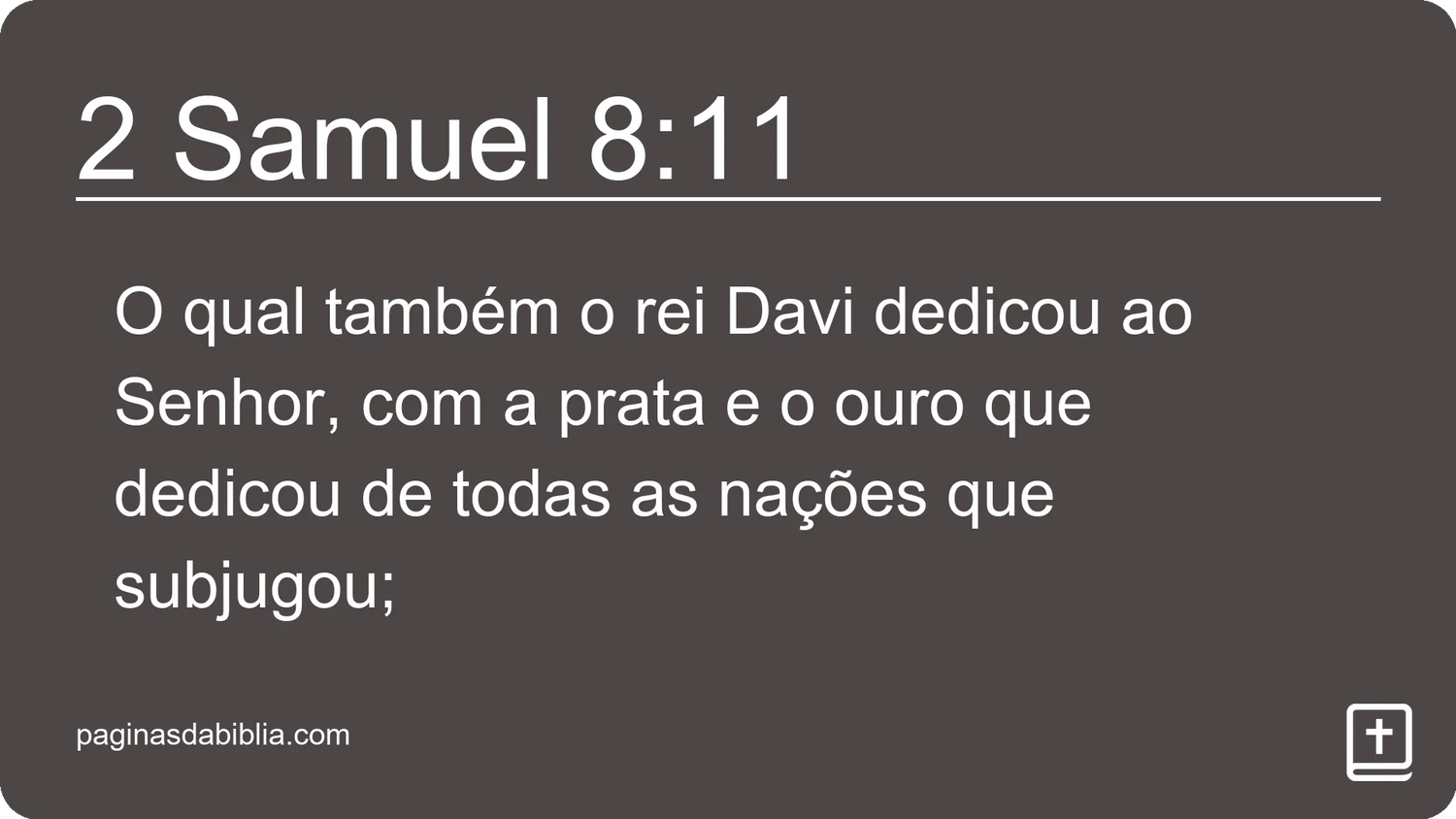 2 Samuel 8:11