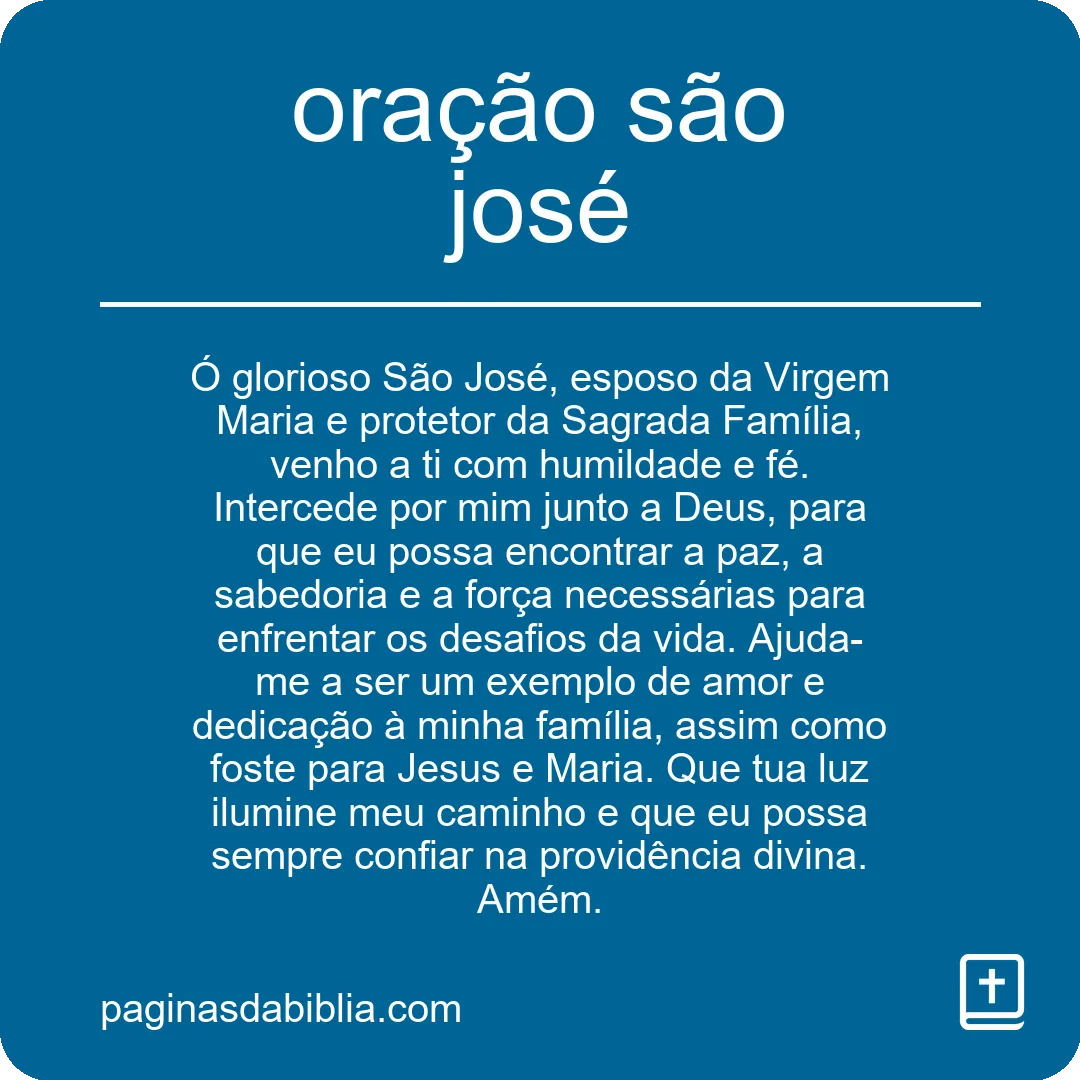 oração são josé