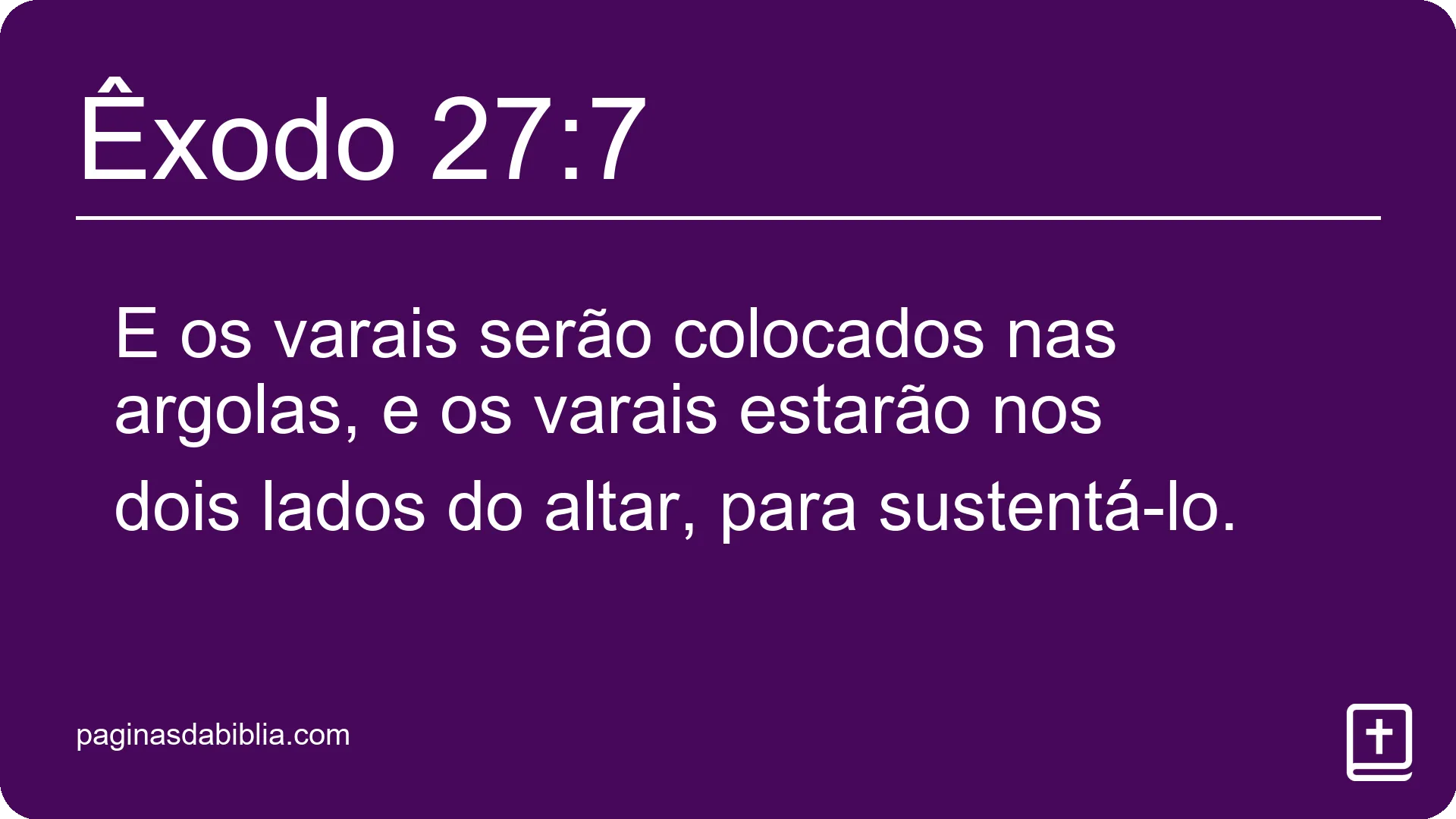 Êxodo 27:7