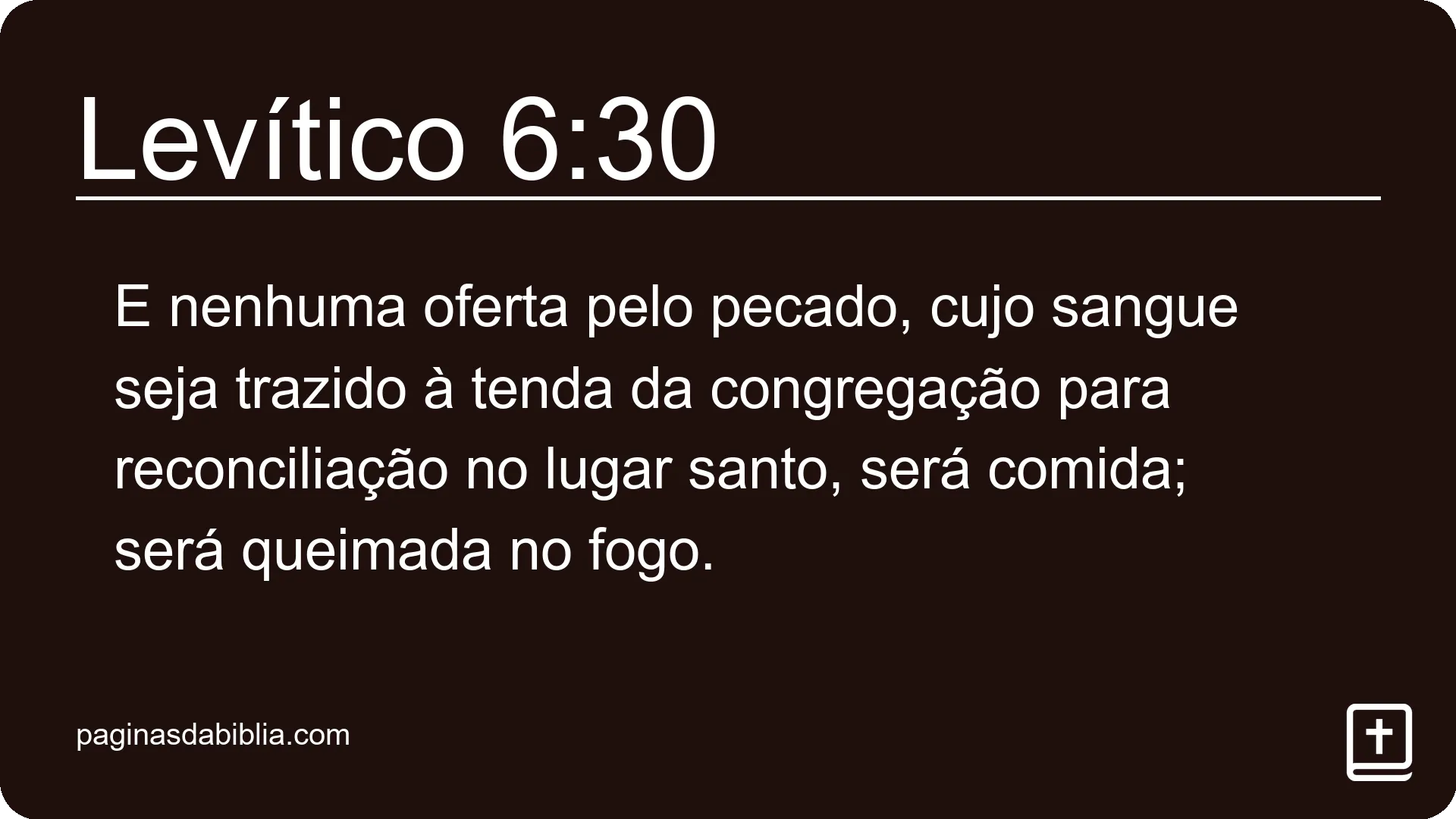 Levítico 6:30