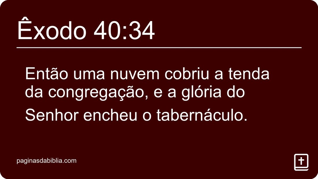 Êxodo 40:34