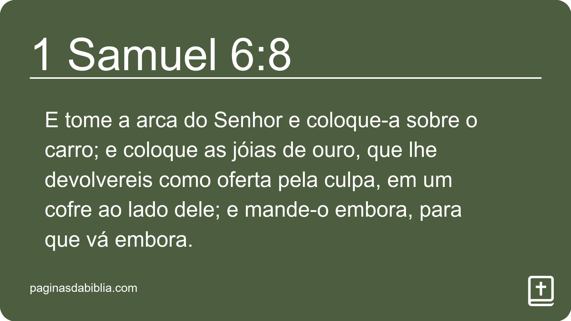 1 Samuel 6:8