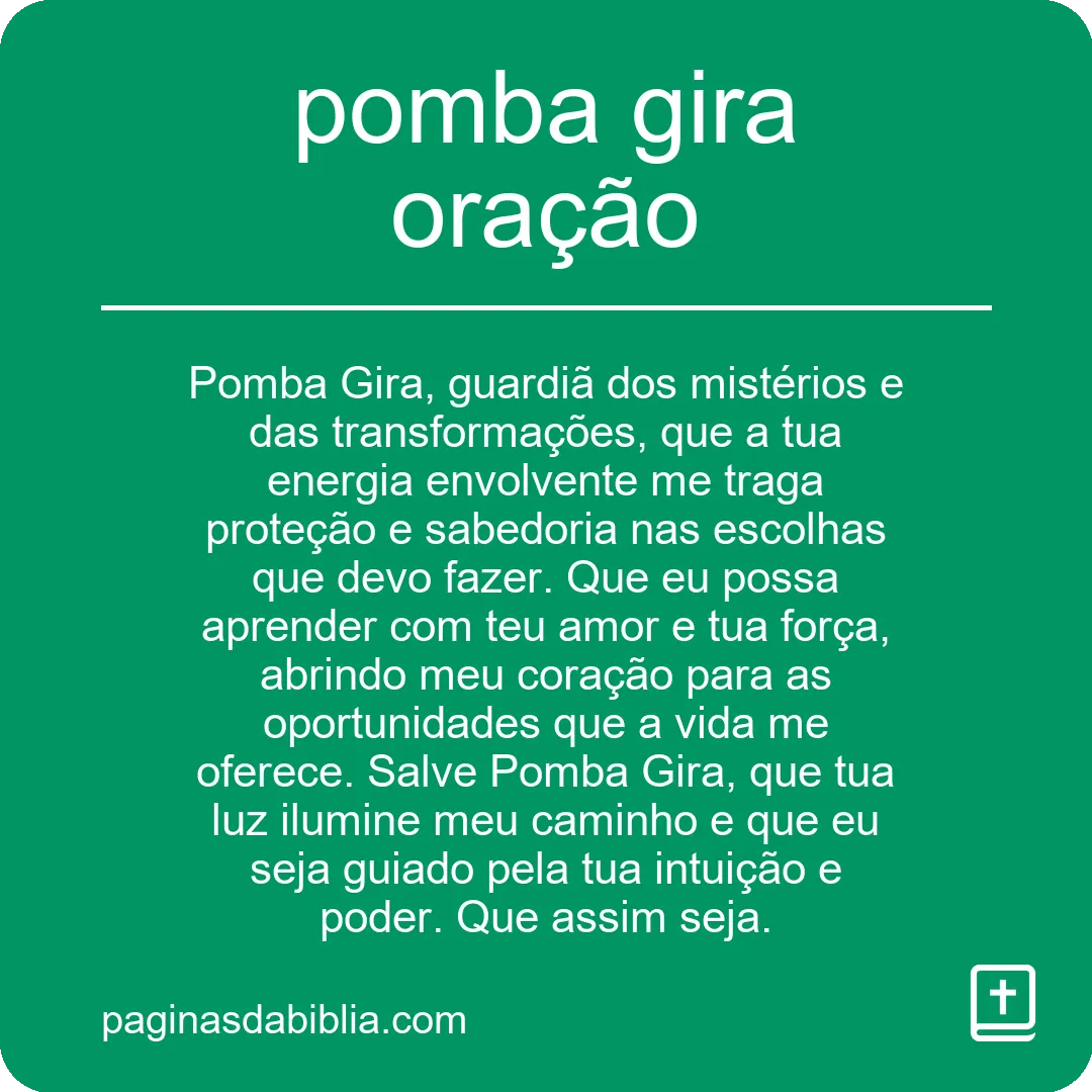 pomba gira oração