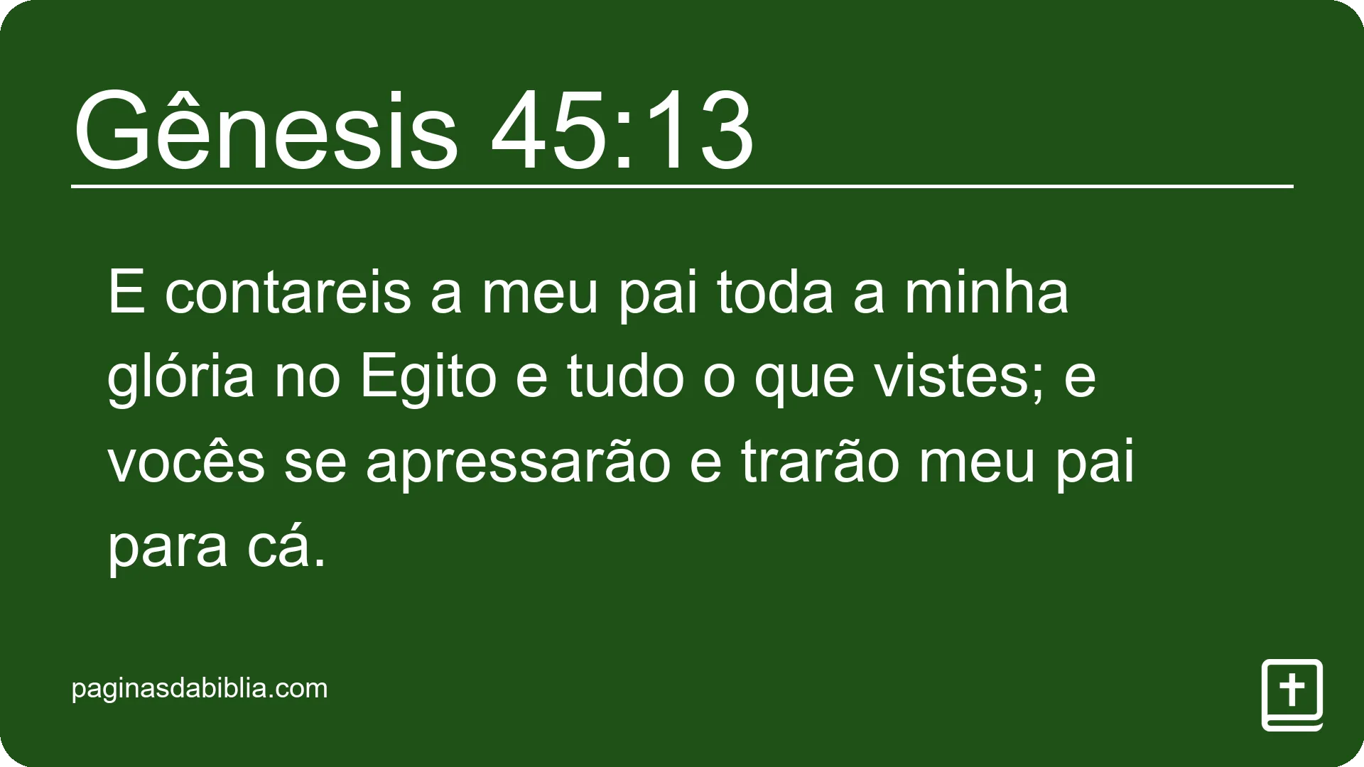 Gênesis 45:13