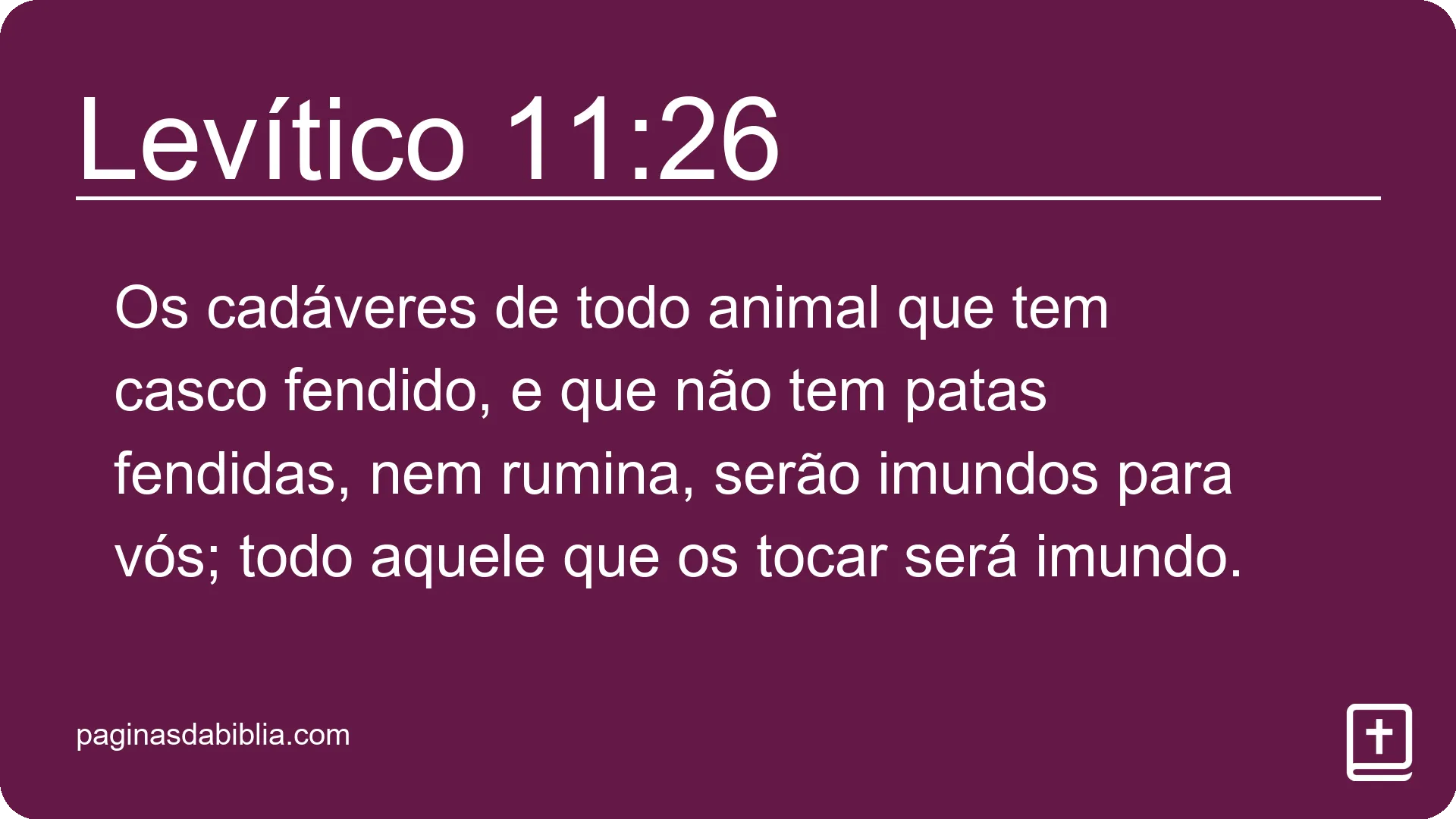 Levítico 11:26