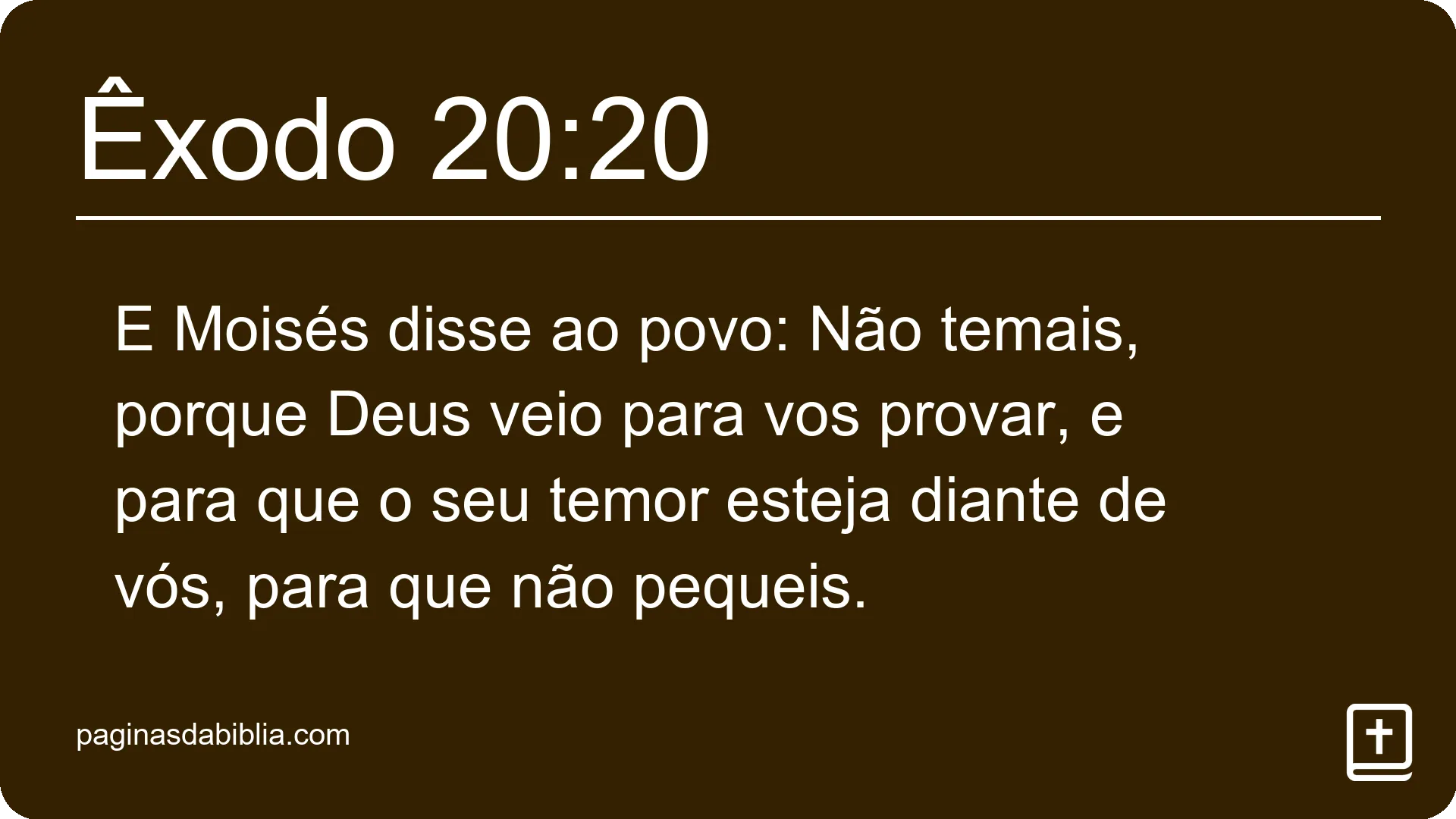 Êxodo 20:20