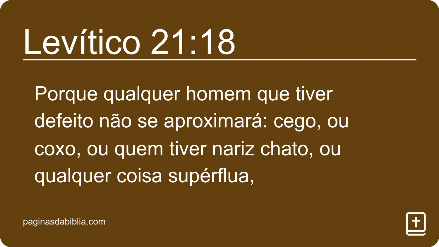 Levítico 21:18