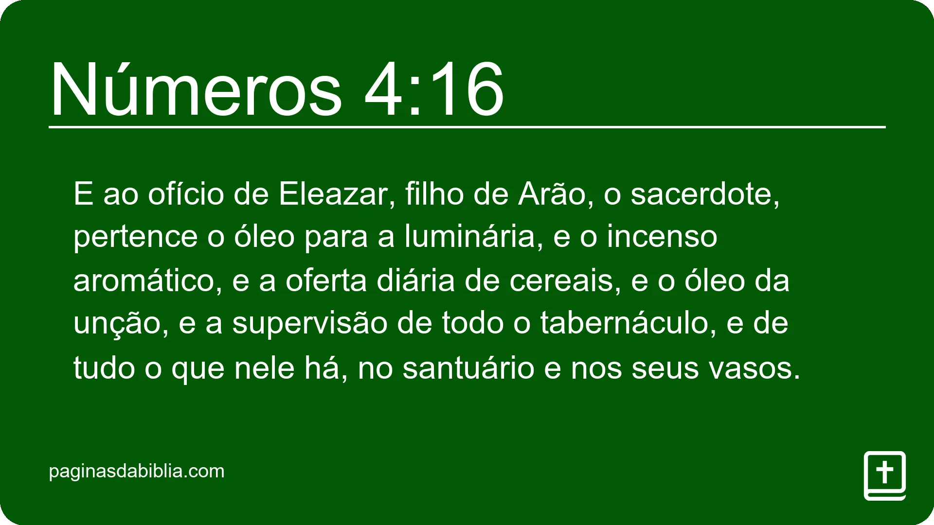 Números 4:16