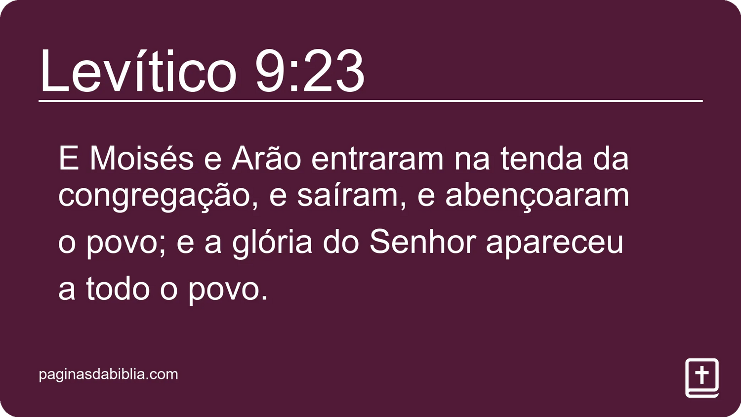 Levítico 9:23