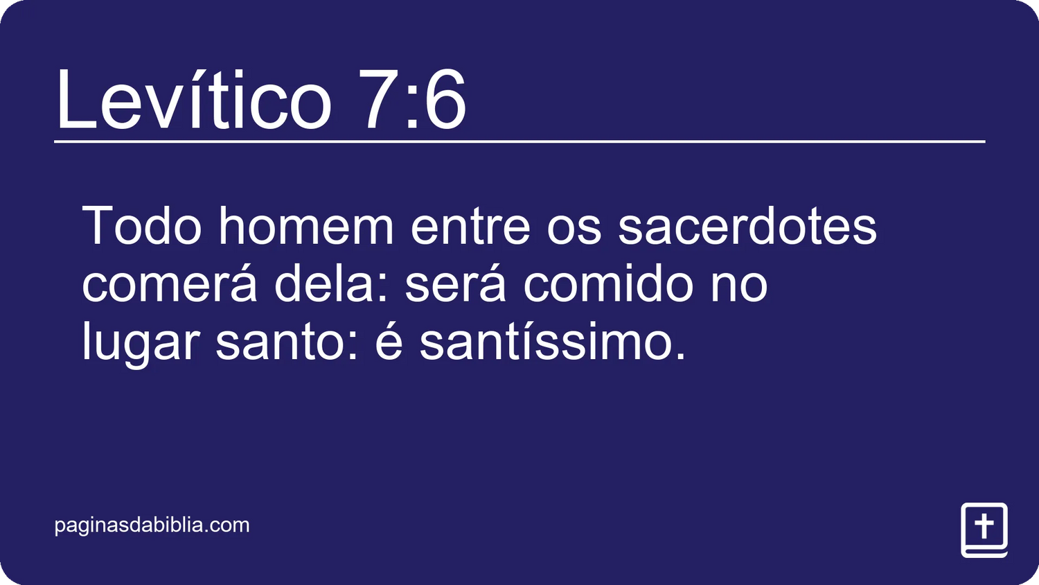 Levítico 7:6