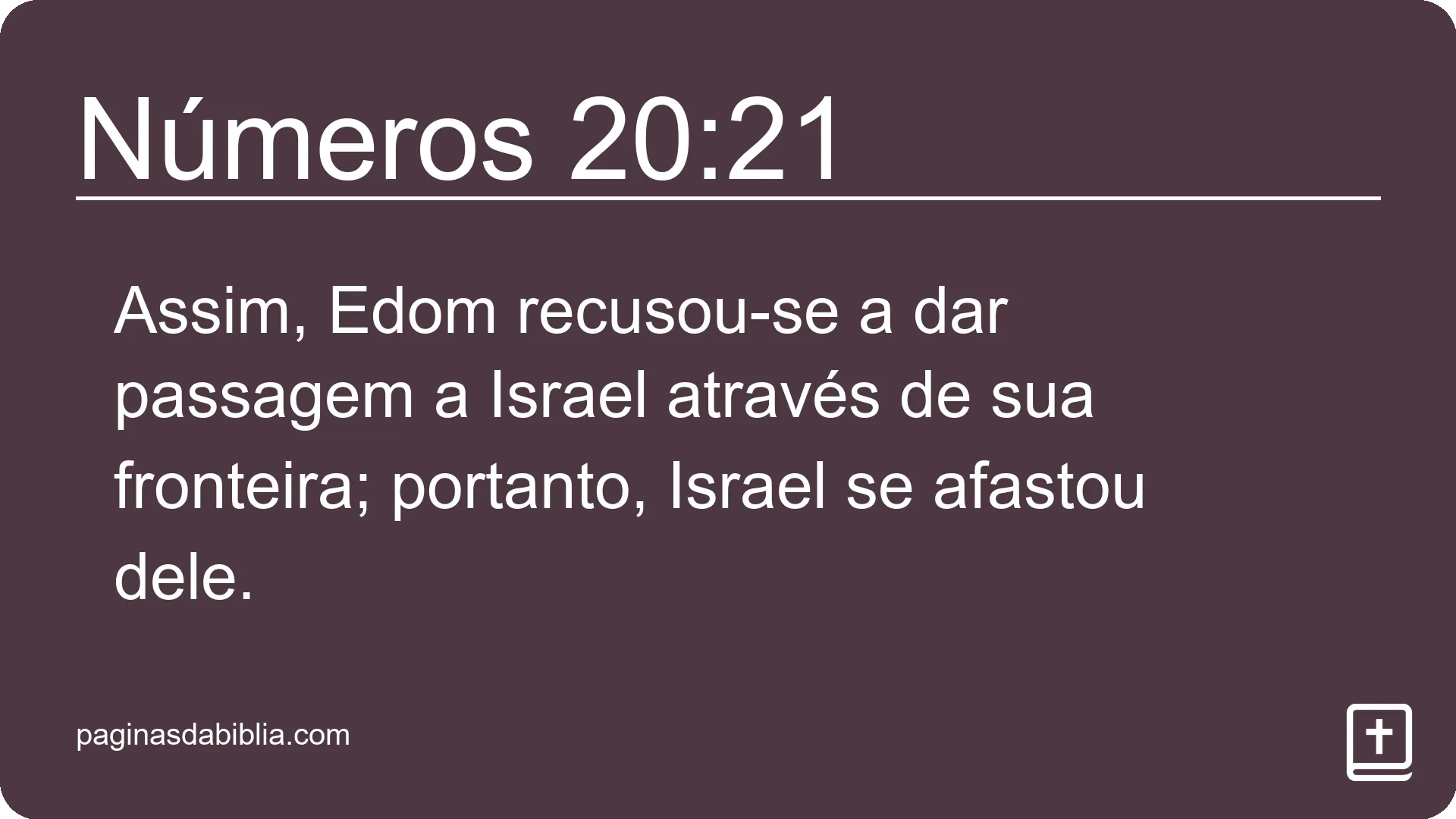 Números 20:21