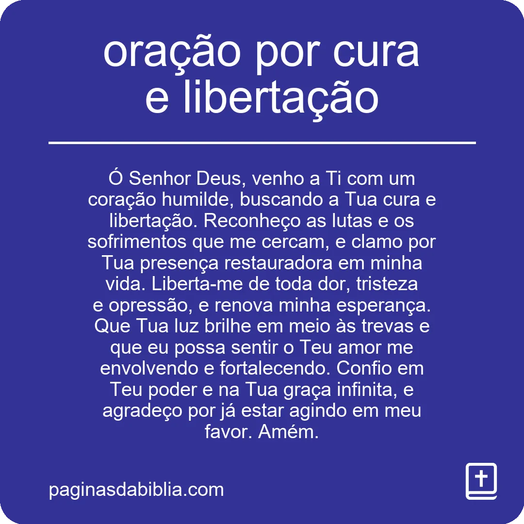 oração por cura e libertação