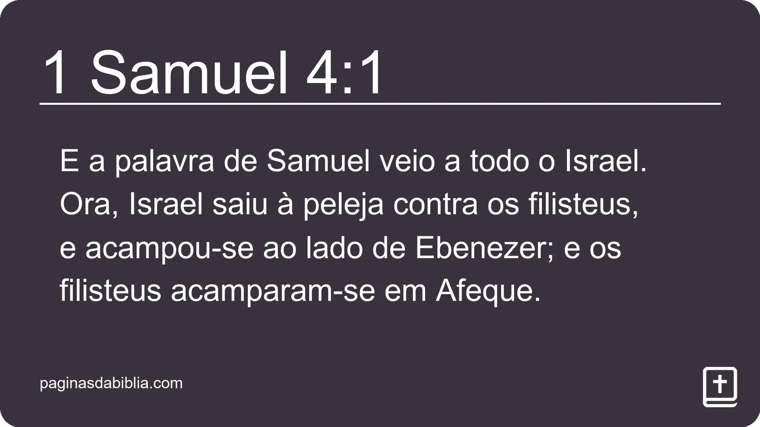 1 Samuel 4:1