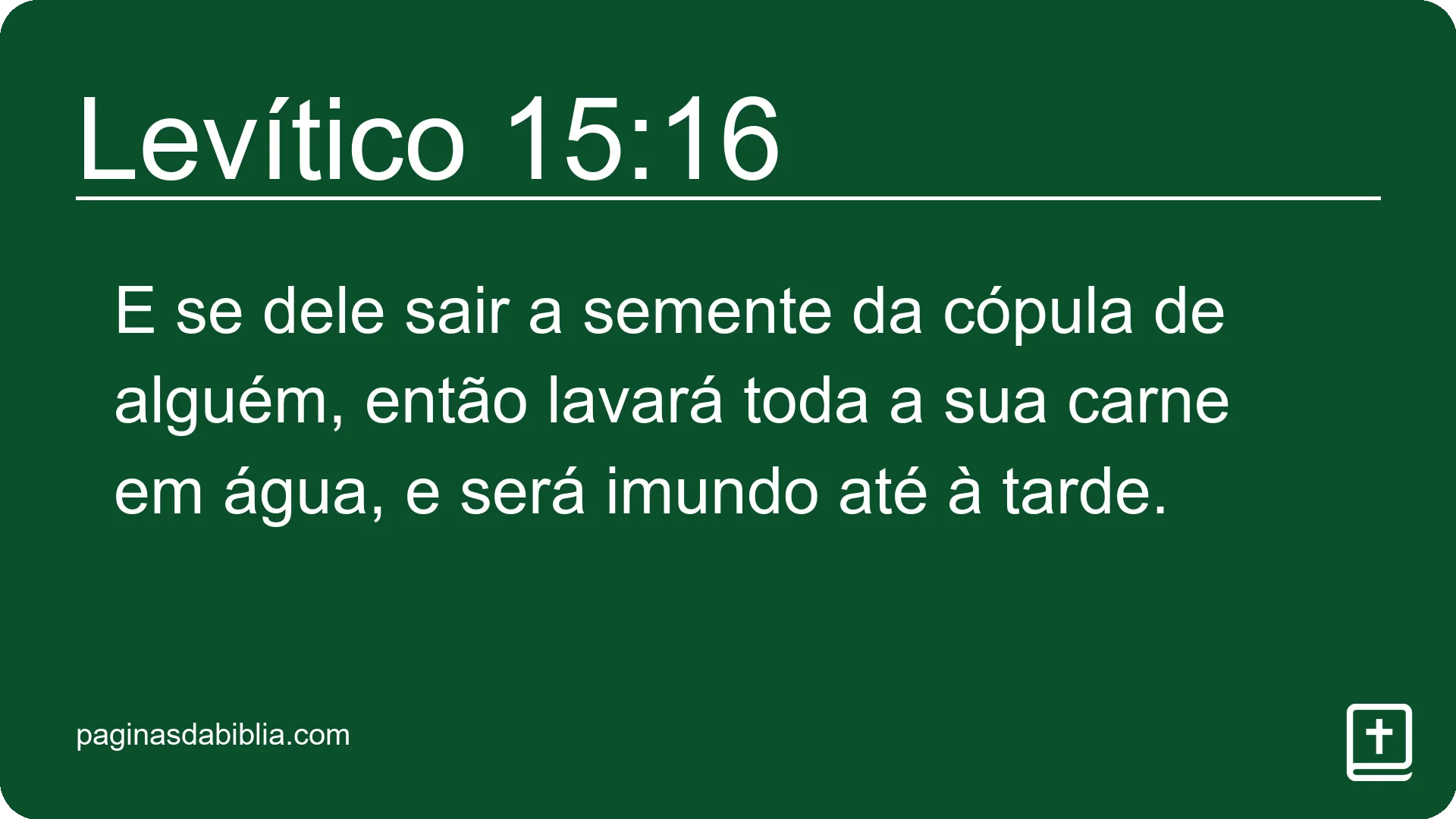 Levítico 15:16