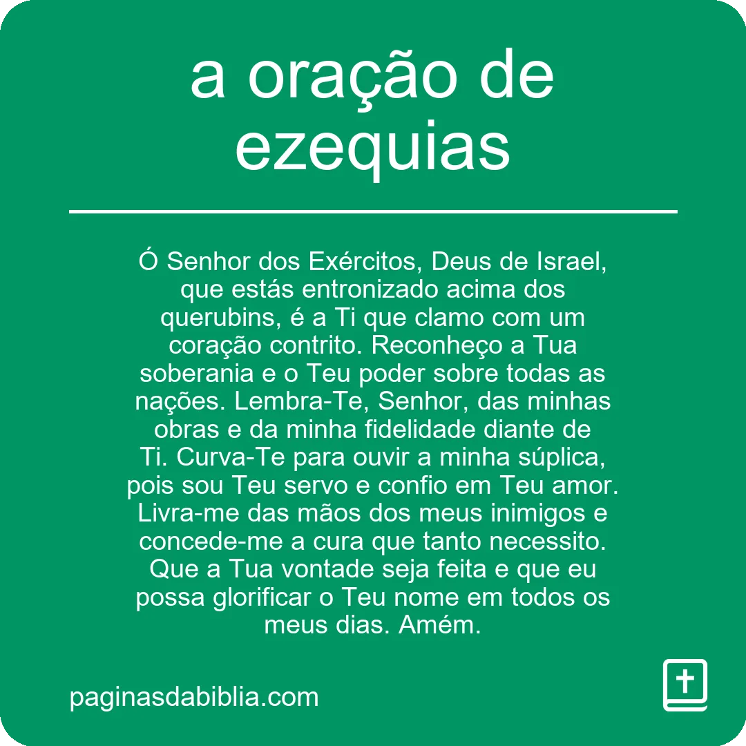 a oração de ezequias