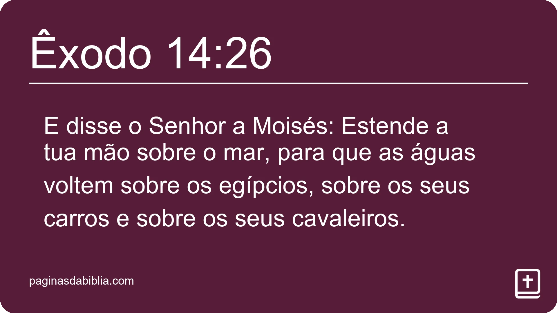 Êxodo 14:26