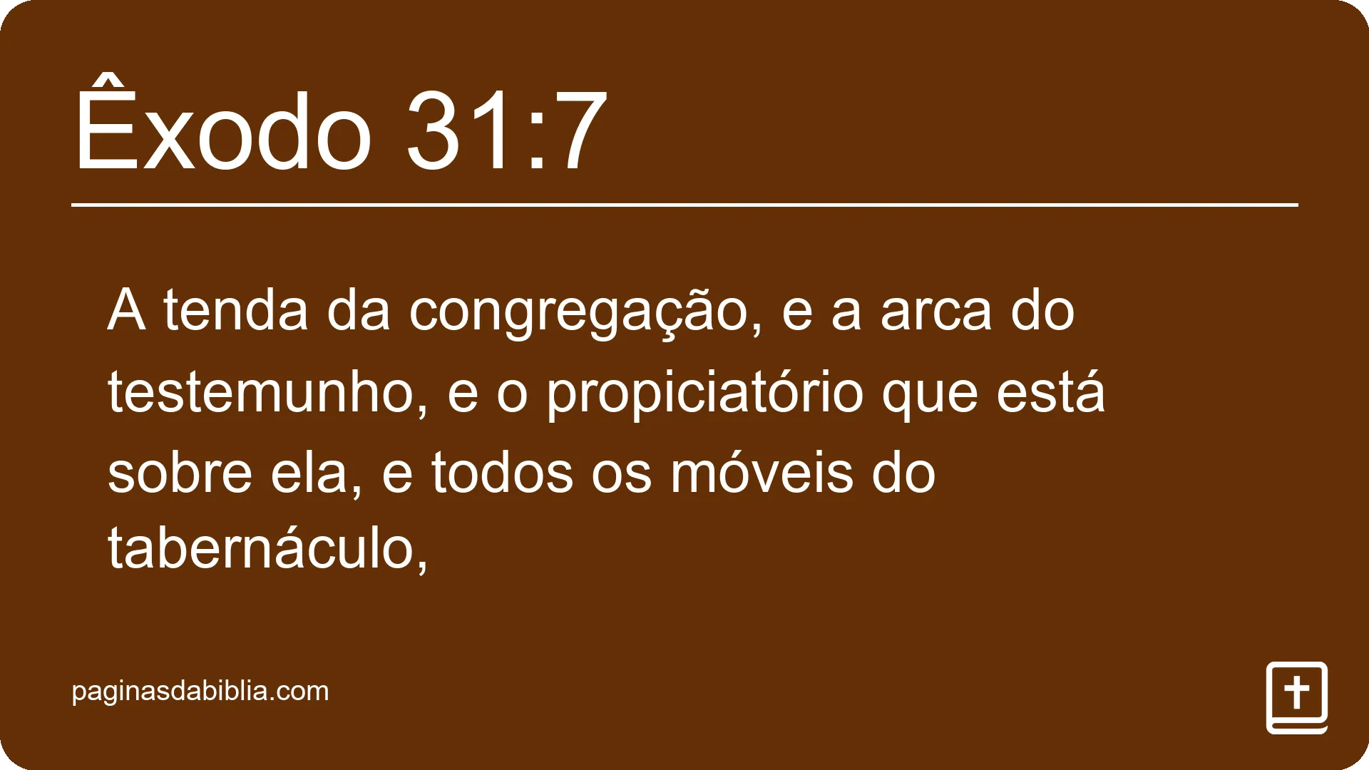 Êxodo 31:7