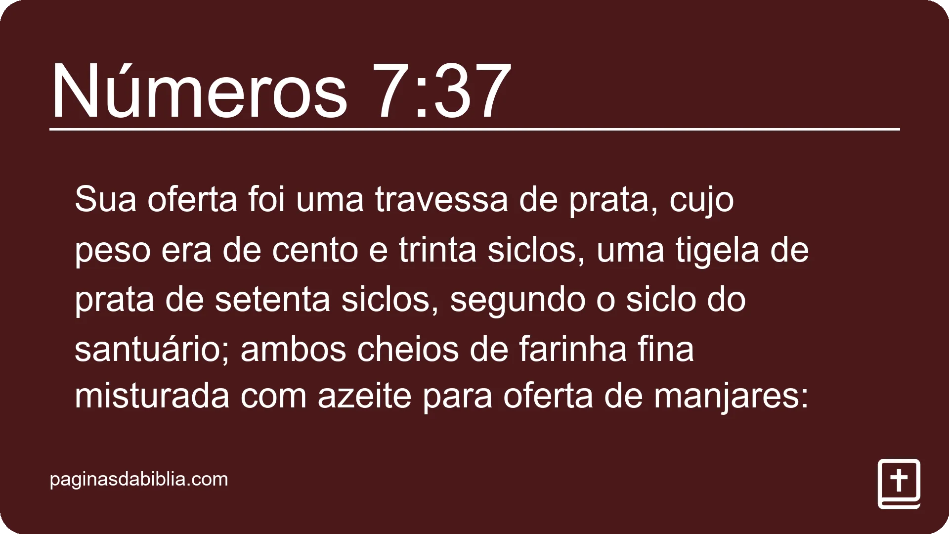 Números 7:37