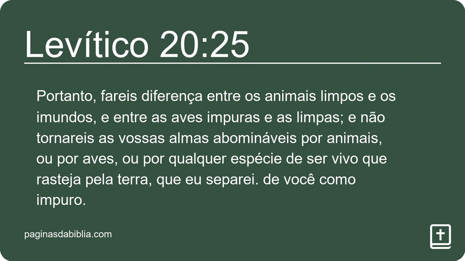 Levítico 20:25