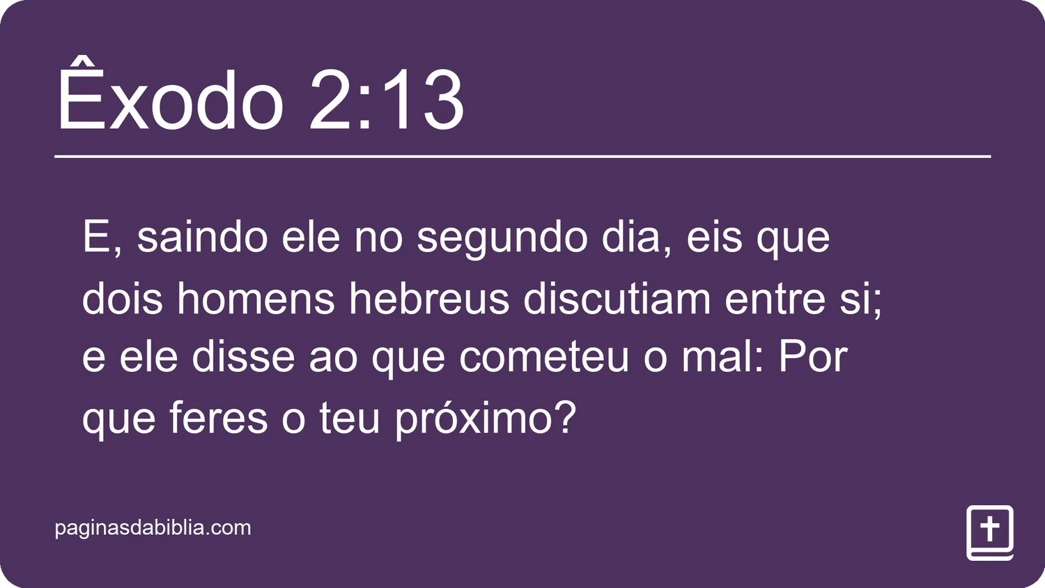 Êxodo 2:13