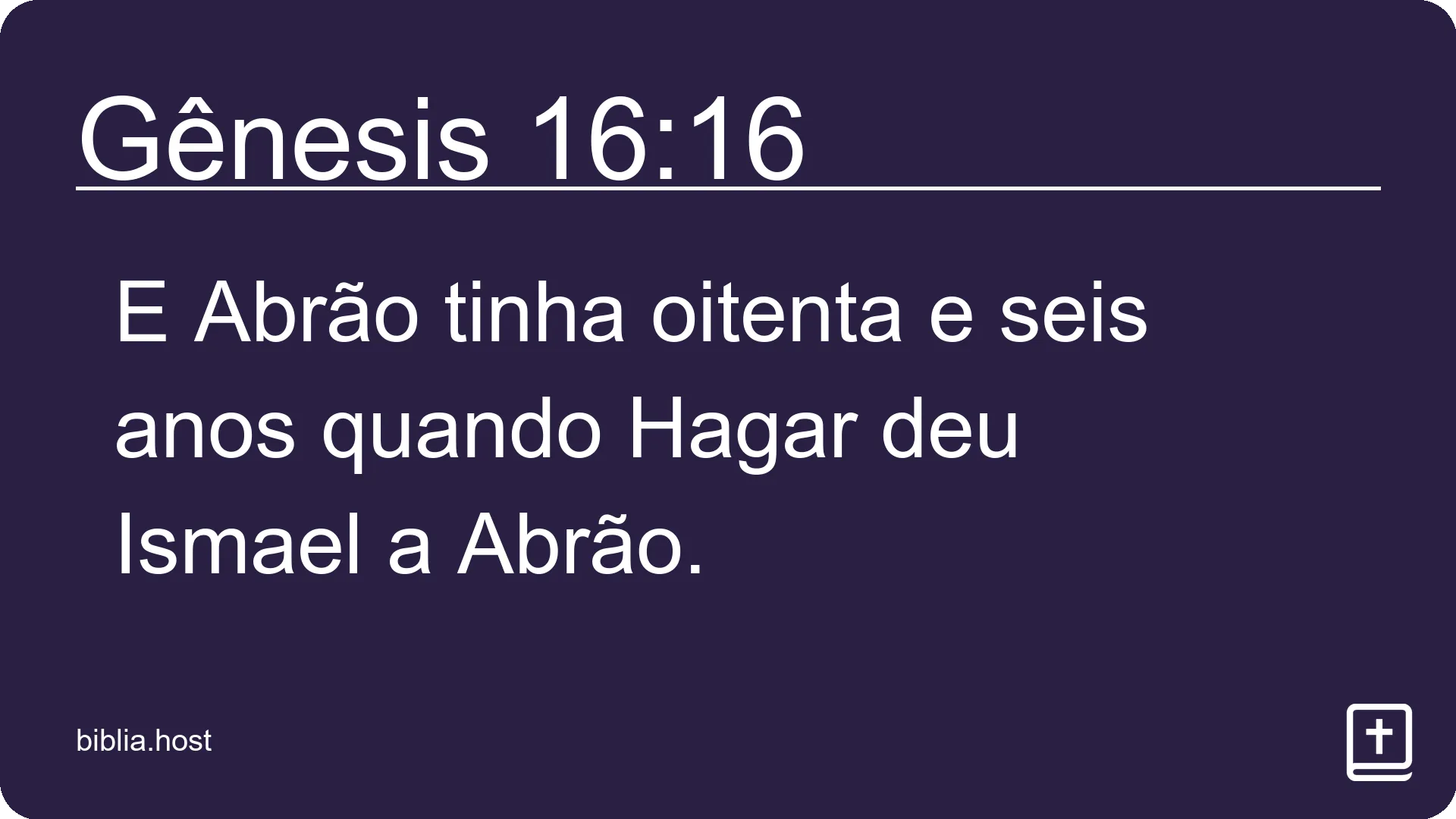 Gênesis 16:16