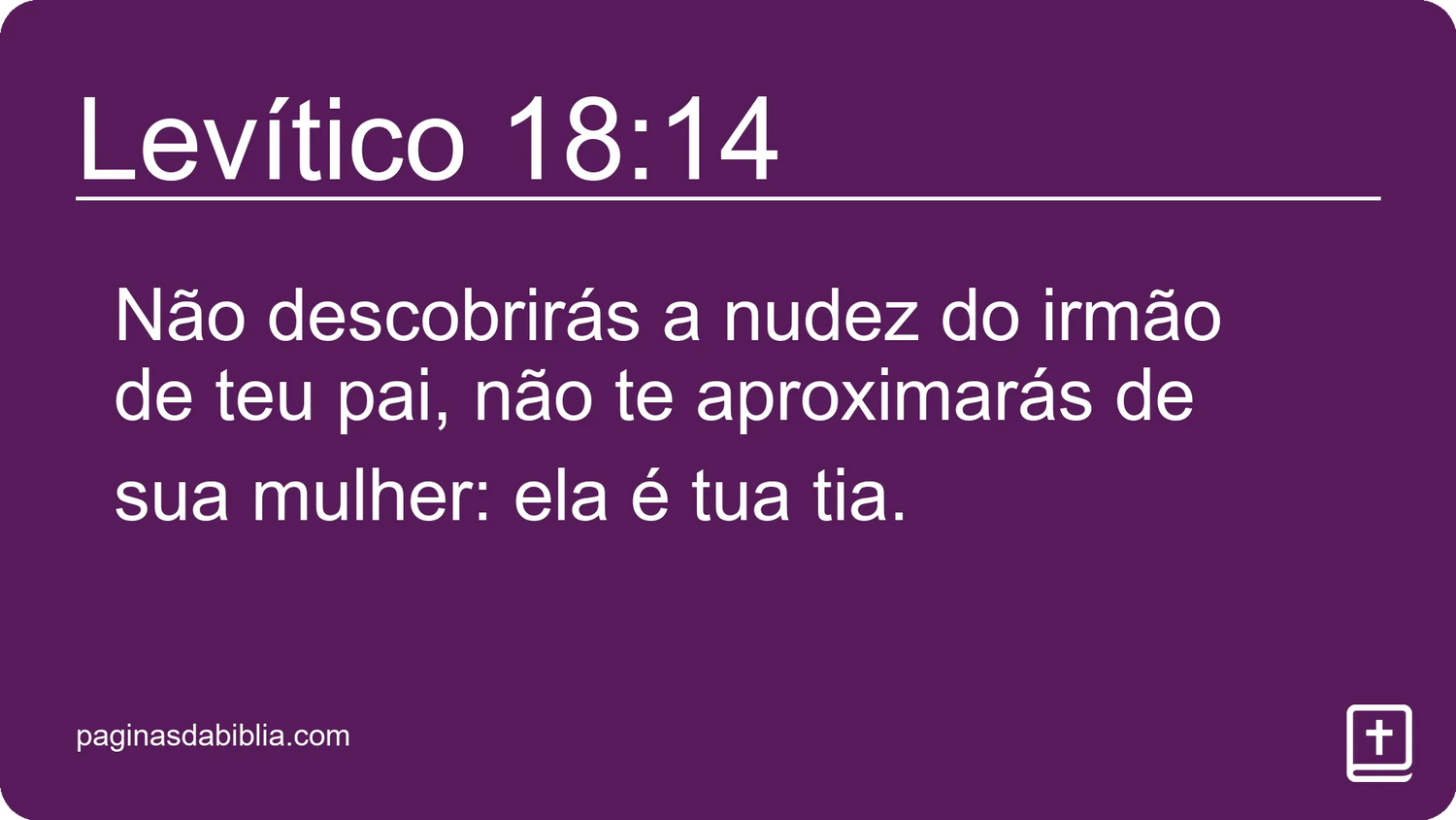 Levítico 18:14